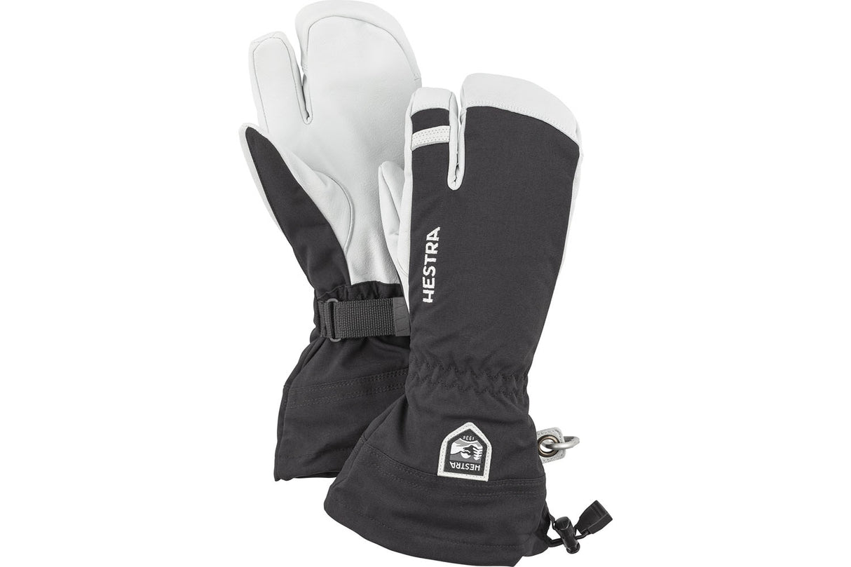 Hestra Army Leather Heli Ski 3 finger svart