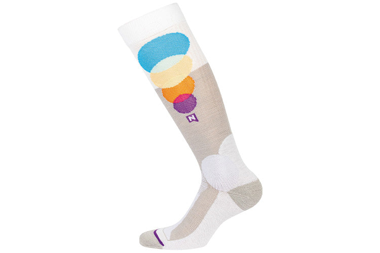 Nitro Women's Cloud 7 Socks White-Grey 1